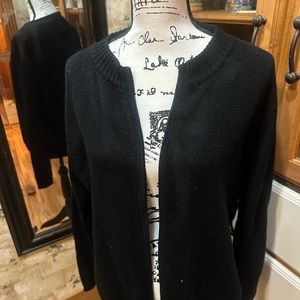 Kathie Lee black zippered sweater